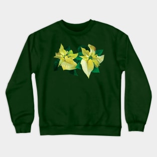 Two Yellow Poinsettias Crewneck Sweatshirt